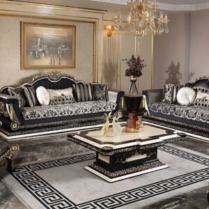 cache imperial baroque luxury sofa collection featuring deep gold leaf carvings
